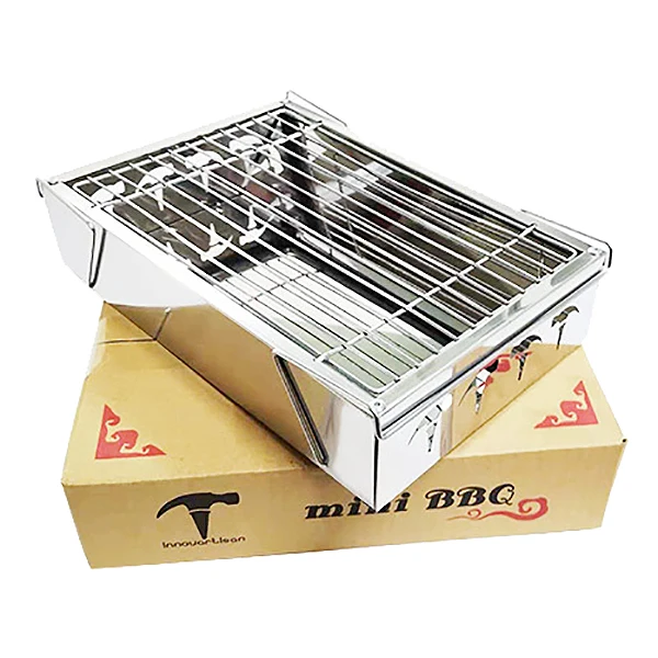 Stainless Steel Grille Environmentally Friendly Disposable Grille Collapsible Portable Outdoor Travel Grill
