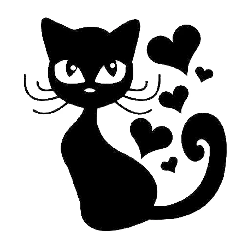 

Car Sticker Fnuuy Cat Animal Heart Shaped Fashion Styling Automobiles Motorcycles Exterior Accessories Vinyl Decals
