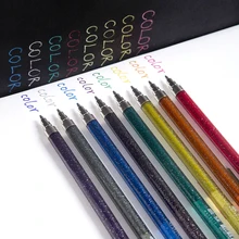 8 шт Супер металлический цветной маркер шариковая ручка 1,0 мм Блестящий Хайлайтер для каллиграфии буквенный Дизайн Рисование Искусство школа A6868