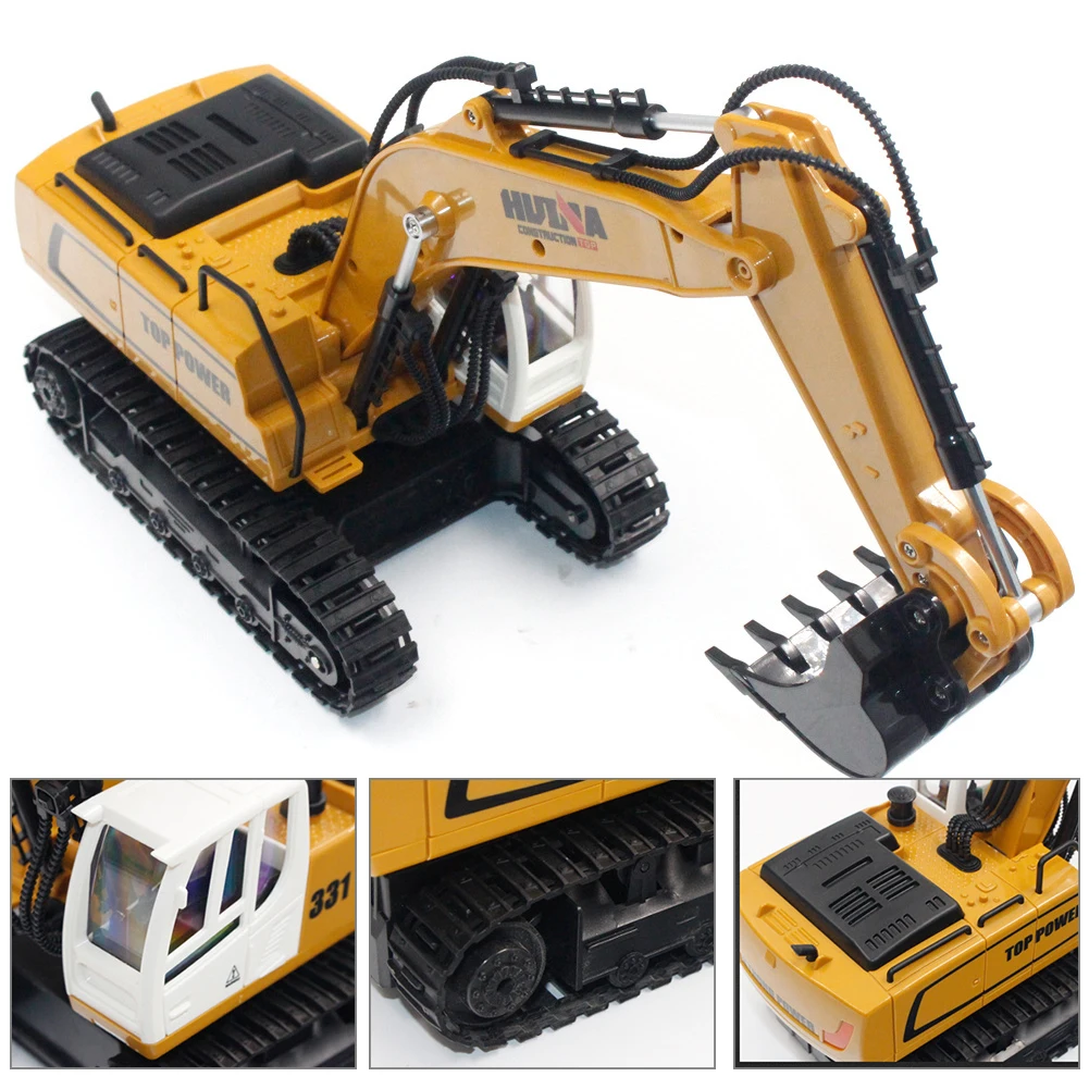 1:16 HUINA 1331 легко работать RC грузовик привод Подарок Звук моделирование 9 канальный инженерные транспортные средства наружное вращение детские игрушки