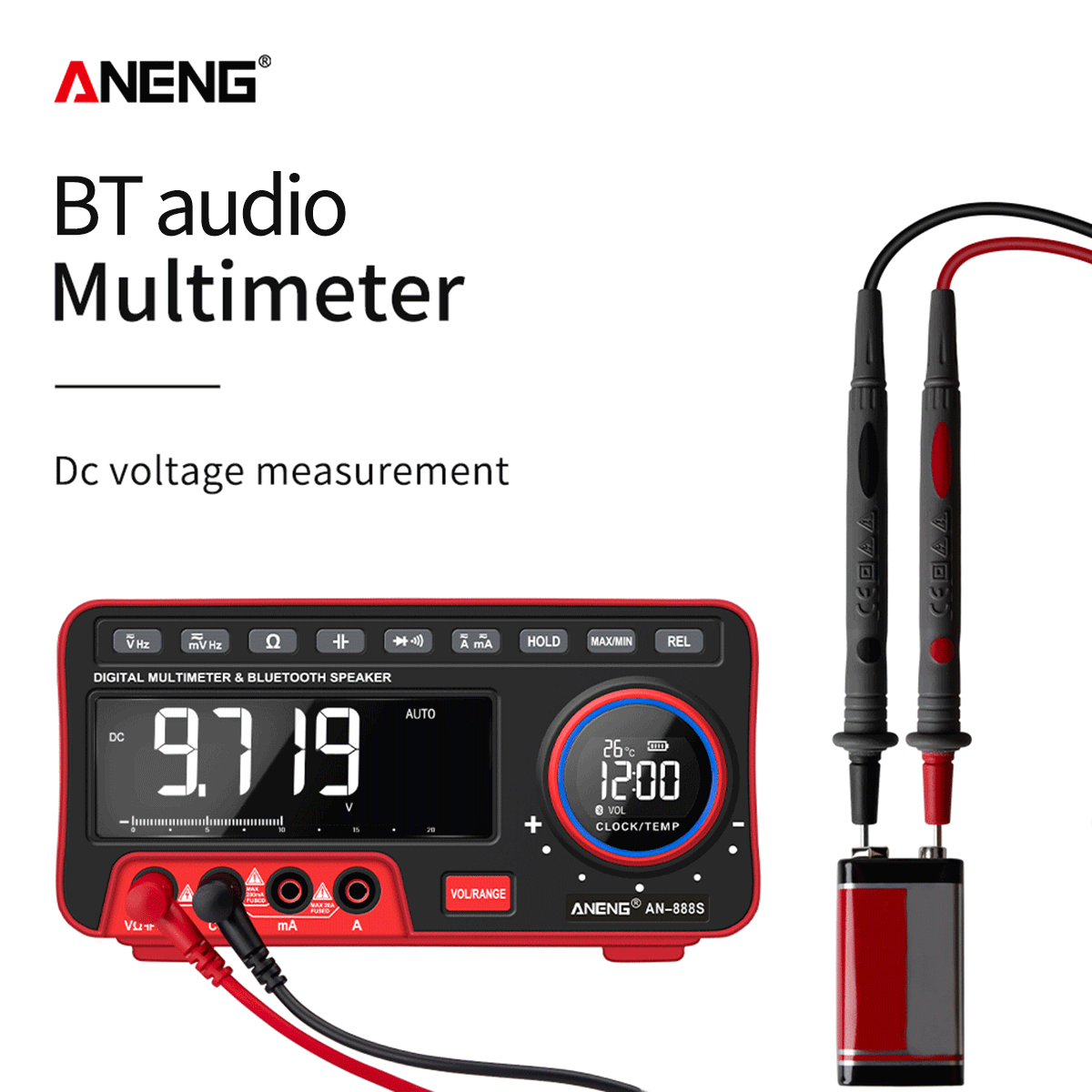 ANENG AN888S BT аудио мультиметр Многофункциональный цифровой дисплей Напряжение измеритель тока 19999 отсчетов Автоматический диапазон Универсальный измеритель