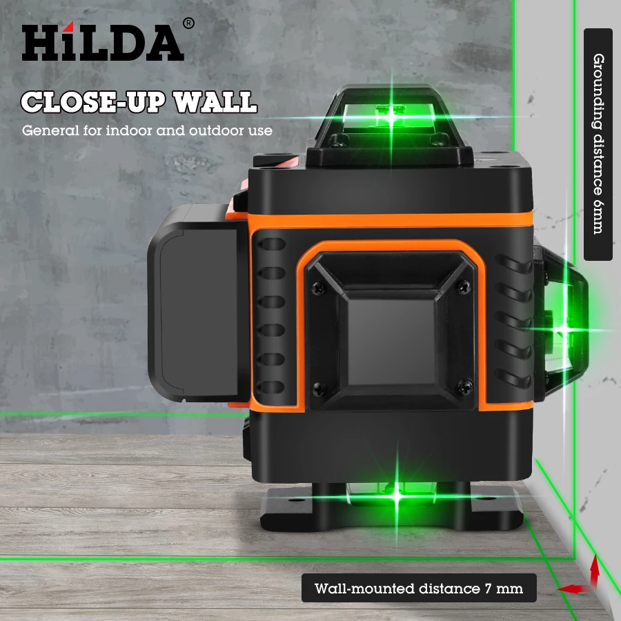 Hilda nível de laser 3d auto-nivelamento 360