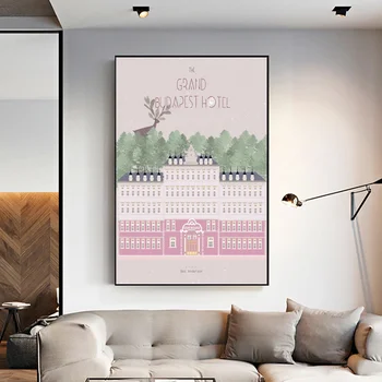 

The Grand Budapest Hotel movie Poster Canvas Painting Prints Wall Art Home Decor No Frame
