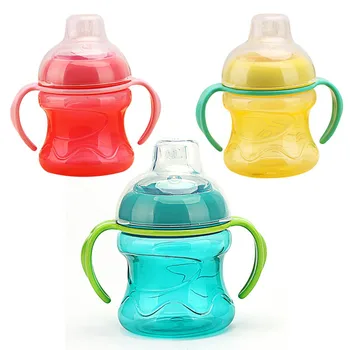 

280ml Baby Cup Kids Children Learn Feeding Drinking Water Straw Handle Bottle mamadeira Sippy Training Cup Baby Feeding Cup