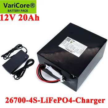 

12V 20Ah 4S5P 26700 Lifepo4 Battery Pack with 4s 20A Maximum 60A Balanced BMS for Electric Boat E-bike 12.8V Lawn mower