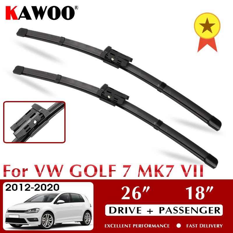 Kawoo Spazzole Tergicristallo Auto Tergicristallo Per Vw Volkswagen Golf 7 Mk7 Vii 2012-2020 Parabrezza Lavavetri 26 "18" Lhd Rhd