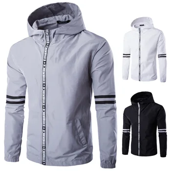 

New Men's Bomber Hooded Casual Jackets Men Casual Slim 2019 Windbreaker Jacket Male Outwear Zipper Thin Coats Man Brand Clothing