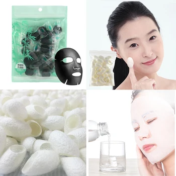 

Face Compression Mask Natural Silkworm Cocoons Cleaning Face Mask Acne Treatment Whitening Skin Care DIY Disposable Face Mask