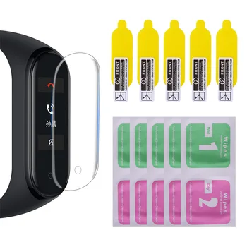

5 Pcs/Set Smart Watch Screen Protector Films For Mi Band 4 Anti-Scratch TPU Soft Cases Ultra Thin For Xiaomi Miband 4 Smartband