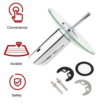 

Tap Glass Waterfall Bathroom Kitchen Hot and Cold Mixer Sink Round Waterfall Faucet Brass Chrome Basin Faucet Single Lever