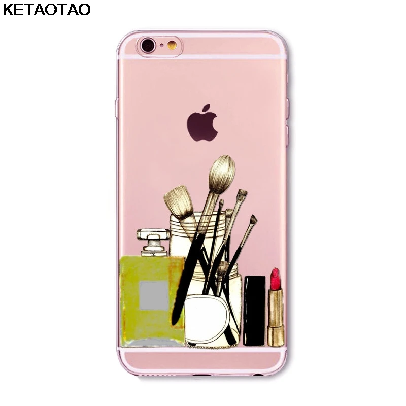 KETAOTAO модный красивый чехол для телефона s для iPhone 4S 5C 5S 6 6S 7 8 Plus X Чехол кристально чистый мягкий TPU чехол s - Цвет: Оранжевый