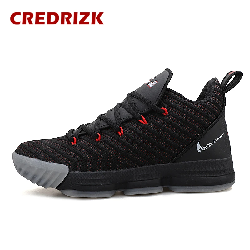 Black Red Lebron 16 мужские баскетбольные кроссовки James Scarpe Basket zapatillas hombre Baloncesto, спортивная обувь для тренировок, детские высокие кроссовки - Цвет: Black Red