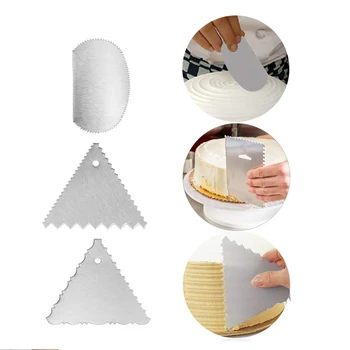 

Useful big wave edge DIY Baking Decorating Tools custom engrave with your workshop name Cut Dough Scraper Plate Pastry Tools