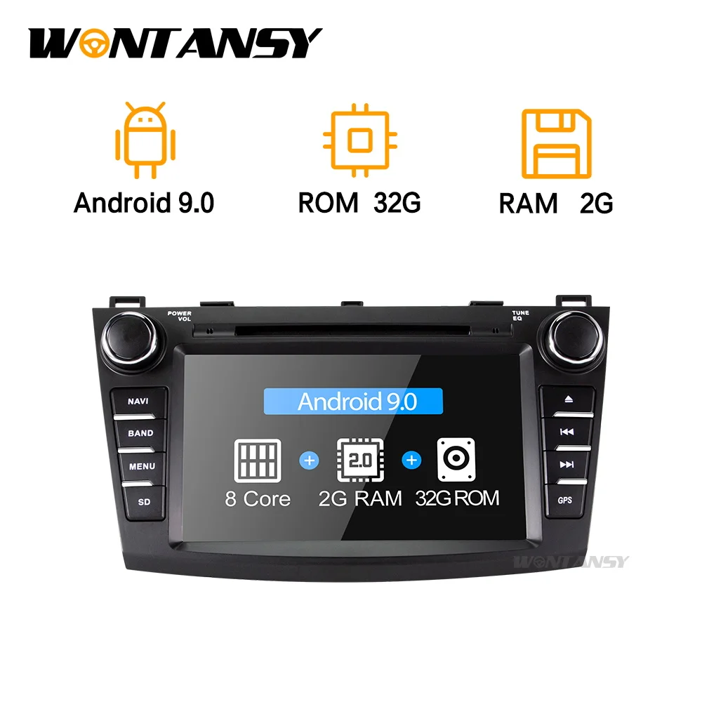 Wontansy Восьмиядерный T8 android 9 0 автомобильный dvd для Mazda 3 2012 2013 Радио мультимедийный