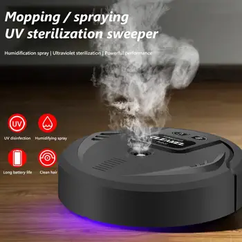 

Smart Rechargeable Auto Sweeping Robot UV Disinfection Diffuser Strong Suction USB Charging Cordless Cleaning Robot Sweeper