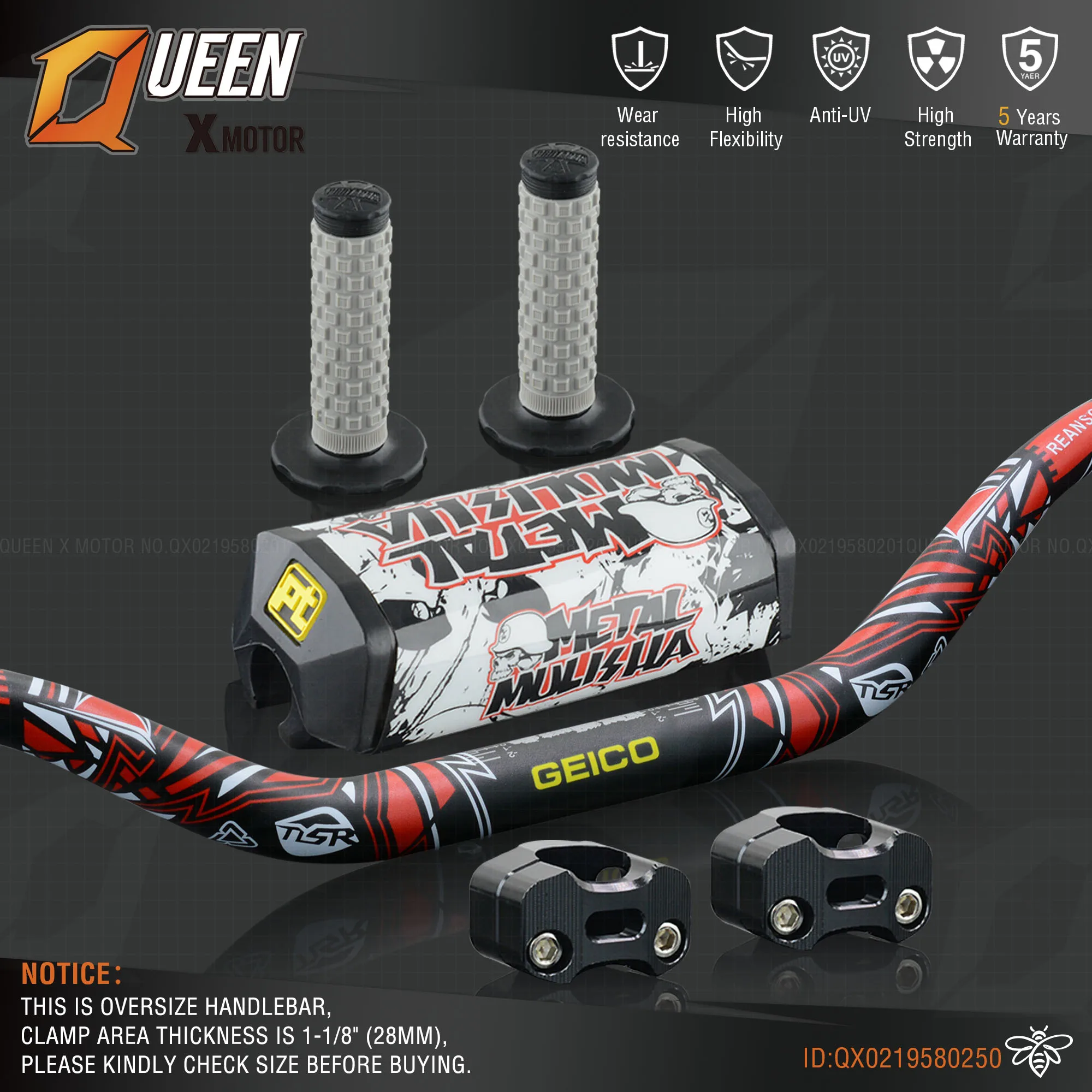 Руль для Pro Taper Pack Bar 1-1/" 6 дней Fatbar Колодки Ручки Pit Pro Racing Dirt Pit Bike мотоцикл с адаптер cnc