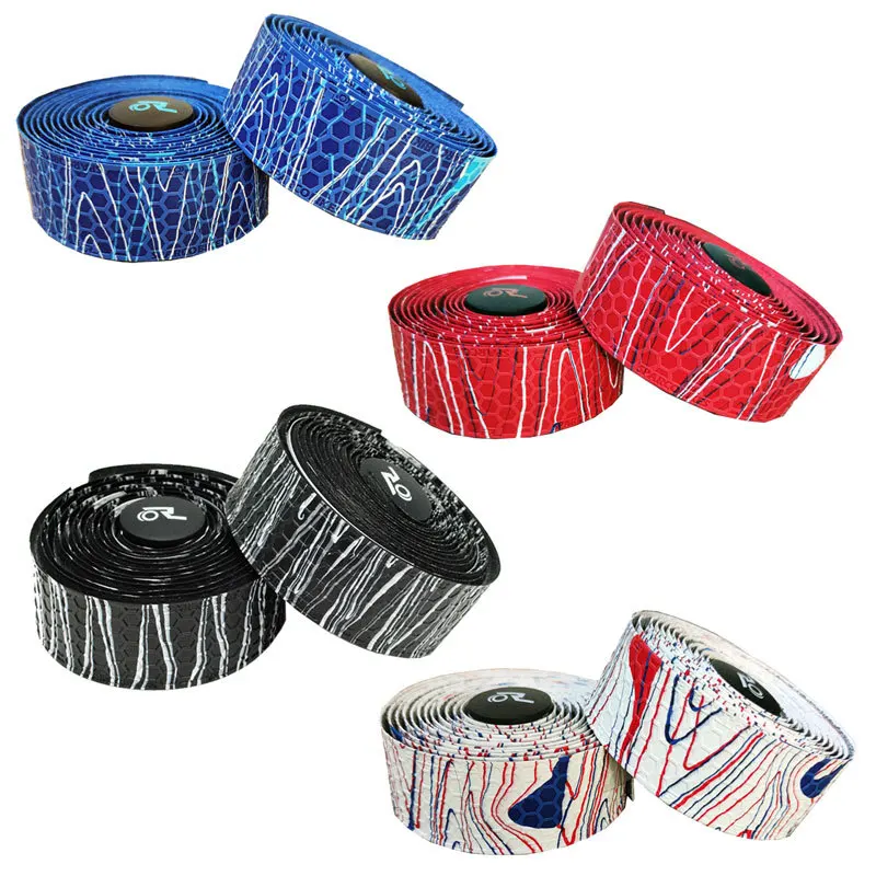 

Bicycle Handlebar Tape Road Bike Handlebar Wet PU Honeycomb Pattern + Snake Pattern Handlebar with Bicycle Curved Handlebar Wrap