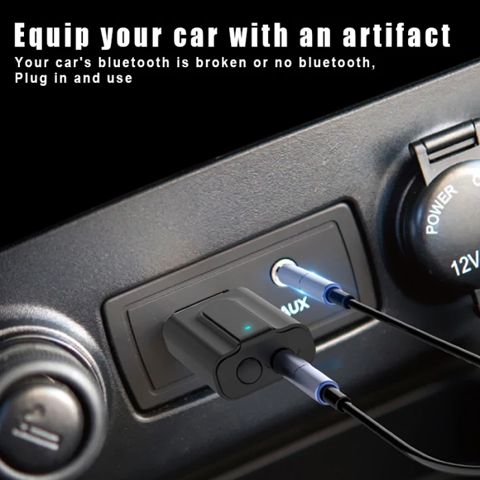 2 в 1 USB Bluetooth V5.0 приемник передатчик автомобильный беспроводной аудио AUX адаптер NC99