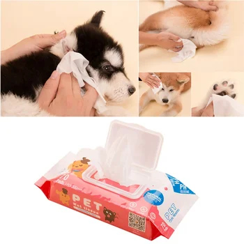 

70PCS Pet Eye Wet Wipes Dedicated Gentle Cleaning wet wipes Special-purpose for Dogs Cats