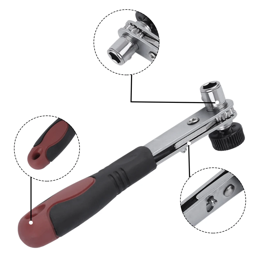 Professional and Durable Mini Rapid Ratchet Wrench 1/4" Screwdriver Rod Quick Socket Wrench Tools Home Tools