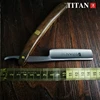 Titan  straight razor Green sandal wood handle old fashioned straight razor for men shaving 2
