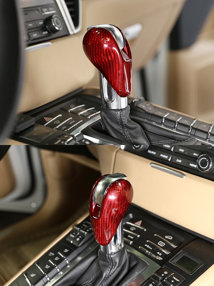 Für Porsche Panamera Macan 2014-2020 Auto Center Konsole Schaltknauf Kopf Abdeckung Schutz Abdeckung Trim Aufkleber Zubehör – Detail 4