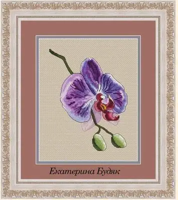

tt Counted Cross Stitch Kit Fan blowing a fan Handmade Needlework For Embroidery 14ct Cross Stitch Purple orchid