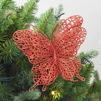 

Artificial Simulation Butterfly Christmas Tree Ornaments Christmas 12pcs/Pack Family Decoration Pendant