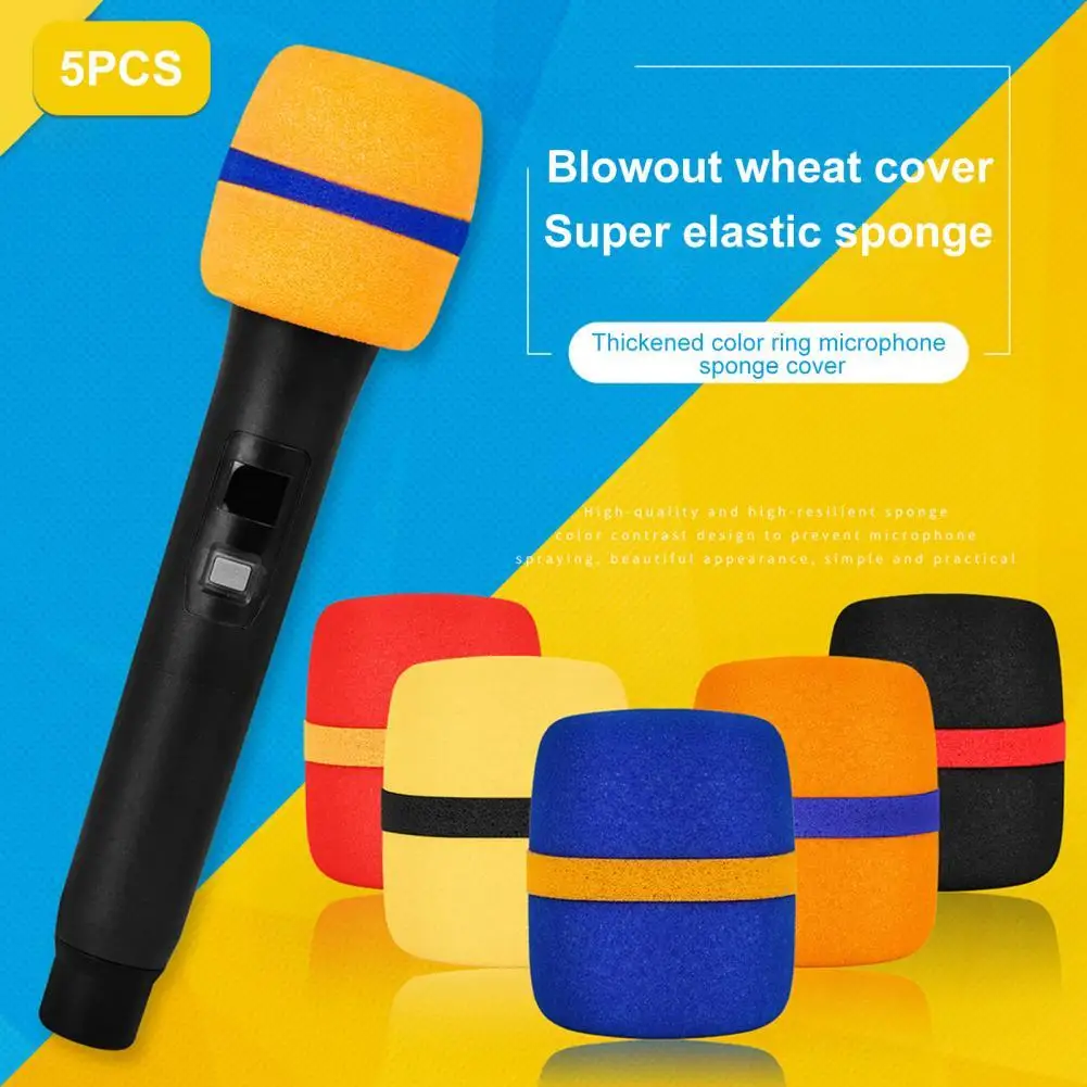 5PCS Microphone Foam Windshield Handheld Microphone Windscreen for Shure mics 