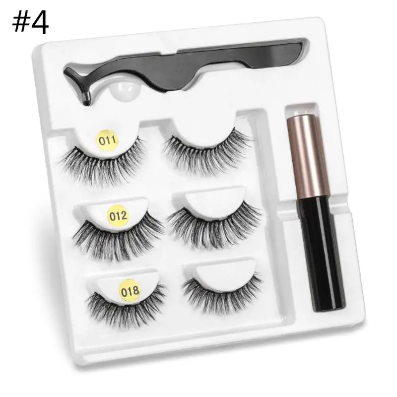 Magnet Eyelash Magnetic Liquid Eyeliner False Eyelashes Tweezer Set Waterproof Long Lasting Extension