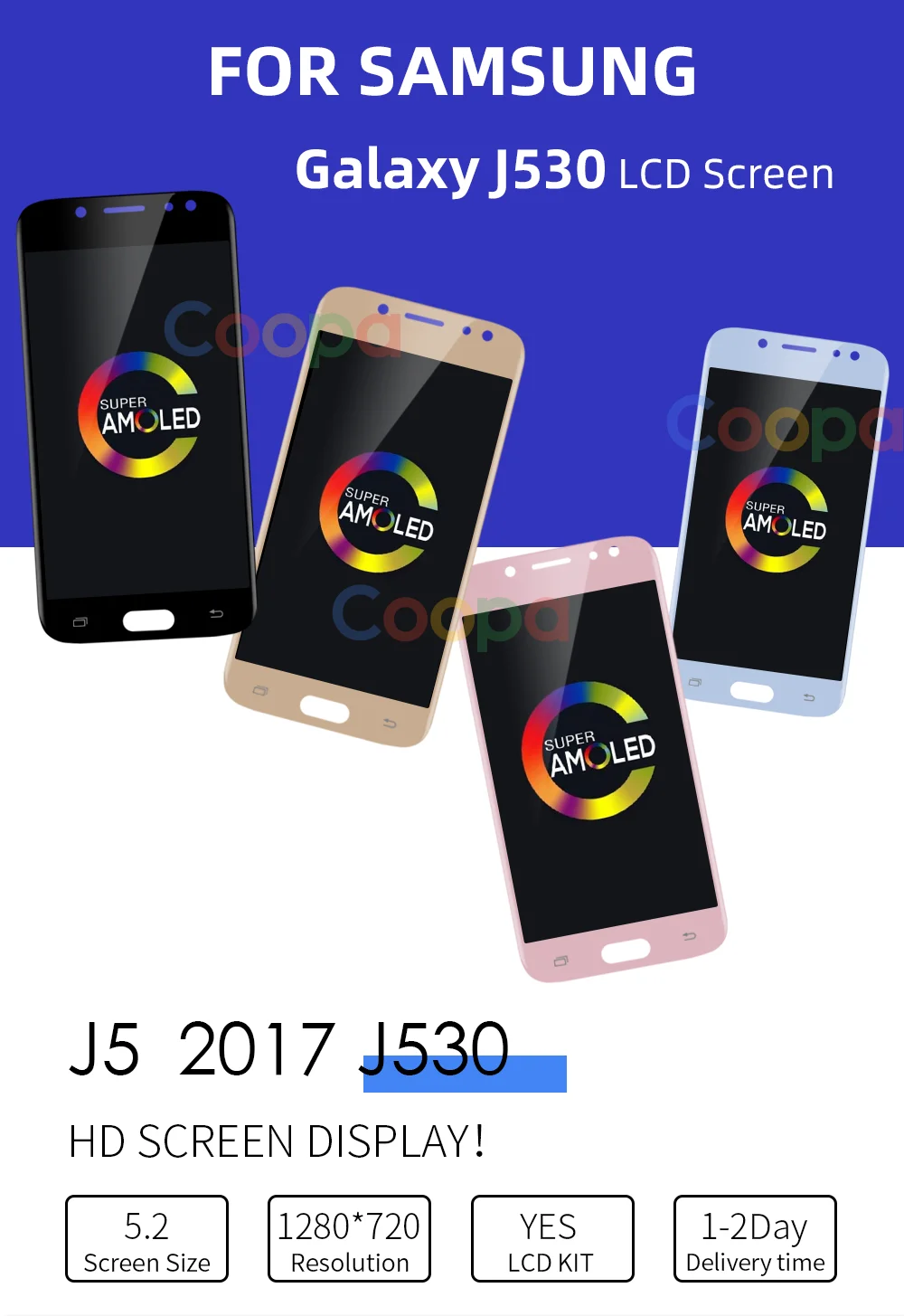 AMOLED для Samsung Galaxy J5 j530 J5 Pro J530F SM-J530F ЖК-дисплей сенсорный экран Замена с регулировкой яркости