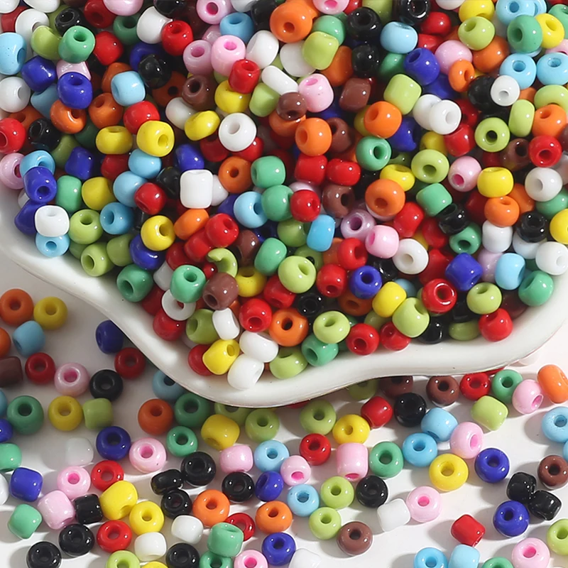 1000Pcs 2mm Austria Small Round Solid Color Czech Glass Seed Spacer DIY Beads For Kids Jewelry Making Sewing Decoration
