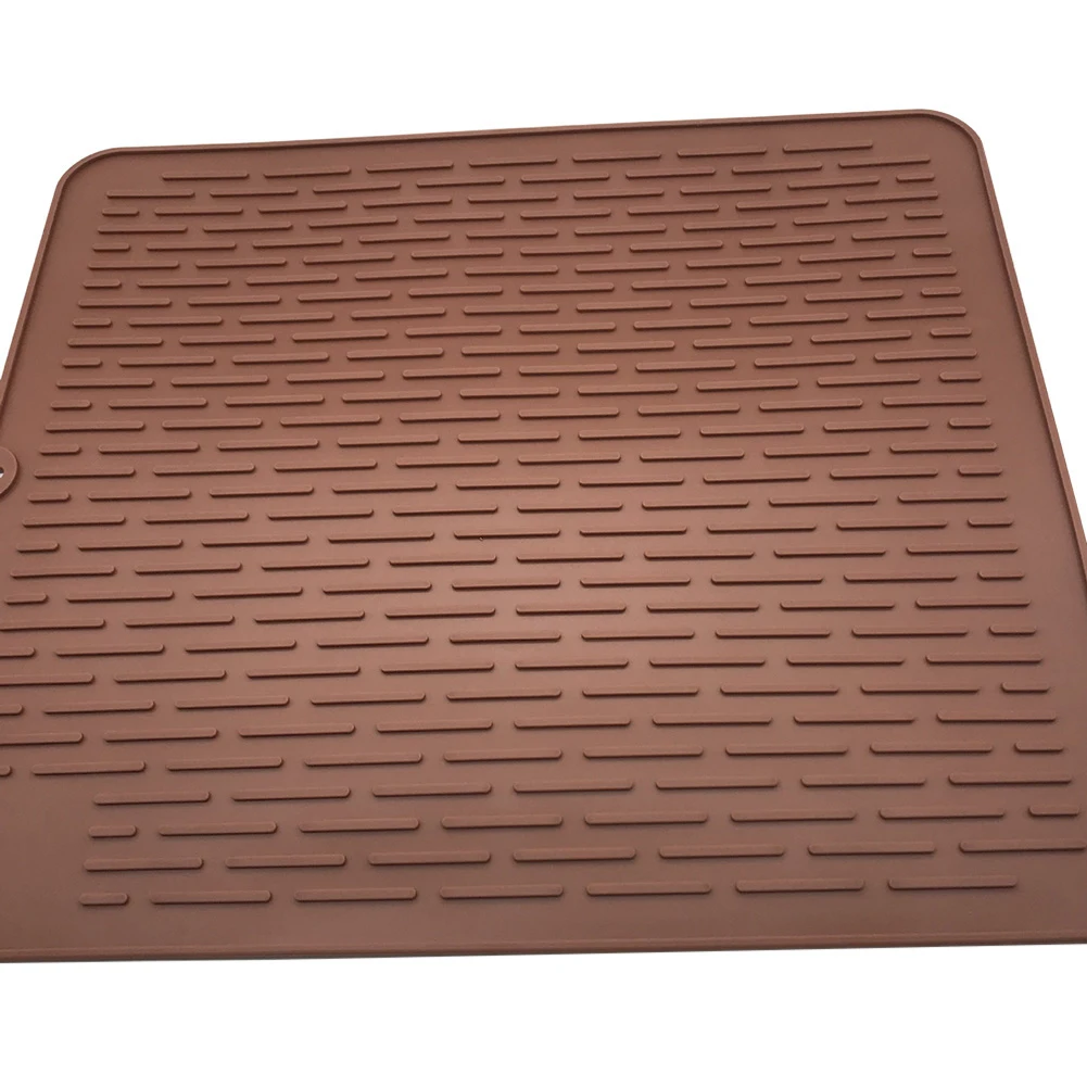 45x40cm Silicone Drying Mat Heat Resistant Non-toxic Anti-scald Dish Cup Table Draining Pad Can roll up Placemat For Kitchen