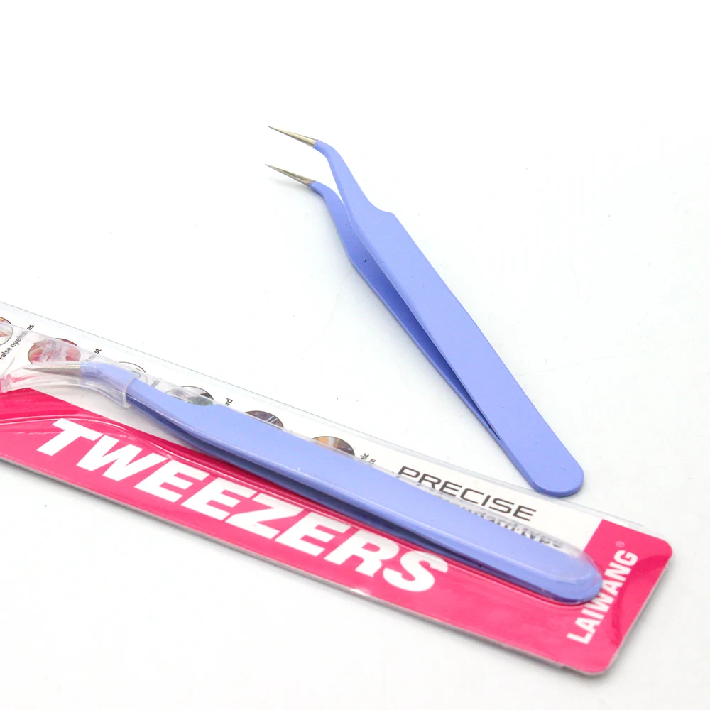 Eyelash tweezers eyebrow tweezers Anti-Static Tweezers for Eyelash Extension Eyebrow Stainless Steel Set