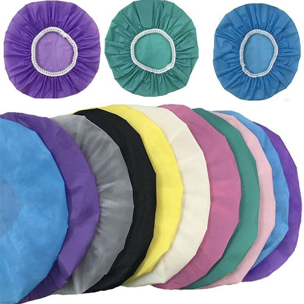 

Shower Cap Bath Products Home Waterproof Swimming Hats Hotel Elastic Shower Cap Hair Cover Products Bath Different Colors Hot