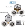 4Pcs 23mm Shower Door Rollers Sliding Shower Doors Wheels Replacement Roller Runner Wheel (2 Top & 2 Bottom ) 4