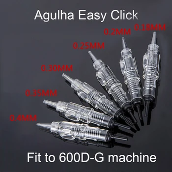 

100pcs 1RL Permanent Makeup Machine Needle 0.18/0.25/0.3mm Tattoo Eyebrow Lips Cartridge Needles for 600D-G Agulhas Easy Click