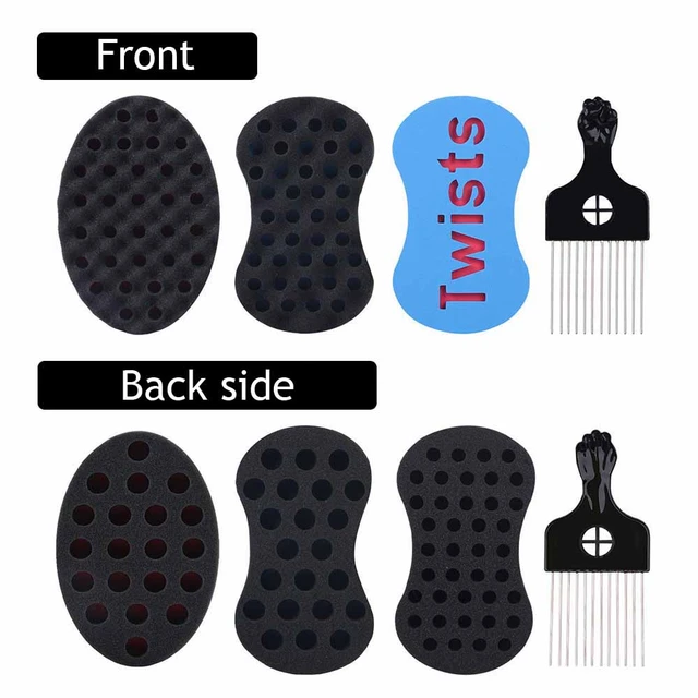 Double Sided Hair Sponge Brush Barber Sponge Hair Brush Locking Twists Coil  Afro Curl Hair Styling Tools Natural Curl Brush Tool - AliExpress