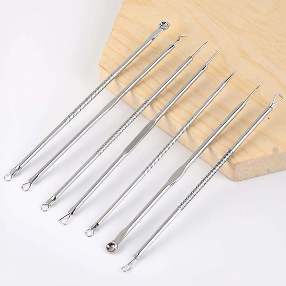 7 шт. иголок для удаления угрей инструмент Комплект Уход за кожей лица пятно