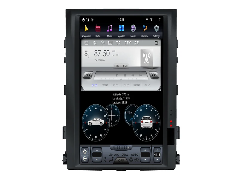 Китайский хороший Tesla Android 8,1 Навигация 1" для TOYOTA LAND CRUISER 2008-15 Bluetooth радио gps Мультимедиа PX6 экран процессора