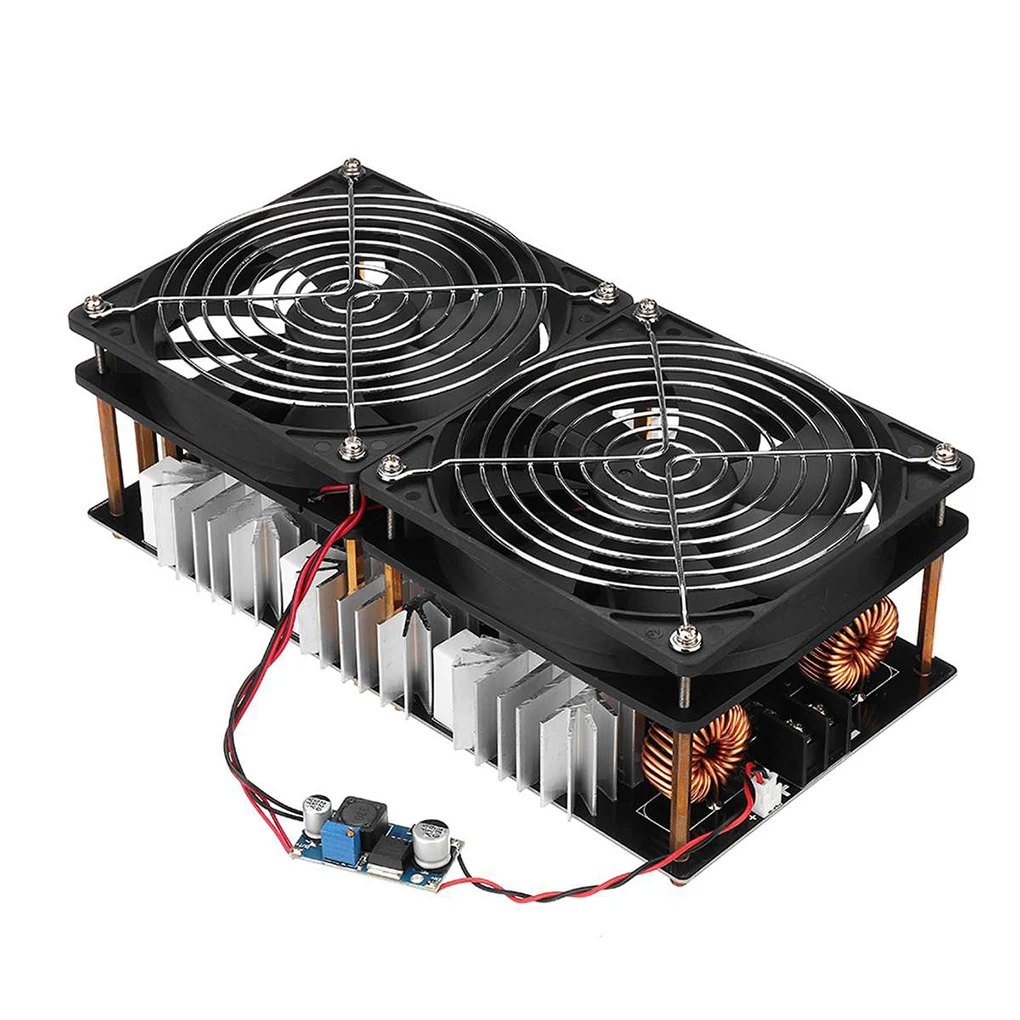 ZVS Induction Heater Induction Heating Machine PCB Board Module Flyback Driver Heater Cooling Fan Interface+ Coil 2500W