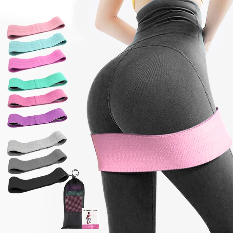 

Resistance Bands Set Workout Exercise Hip Bands Elastic Non-Slip Circle Fabric Strength Bands for Legs and Butt Squat Trainning