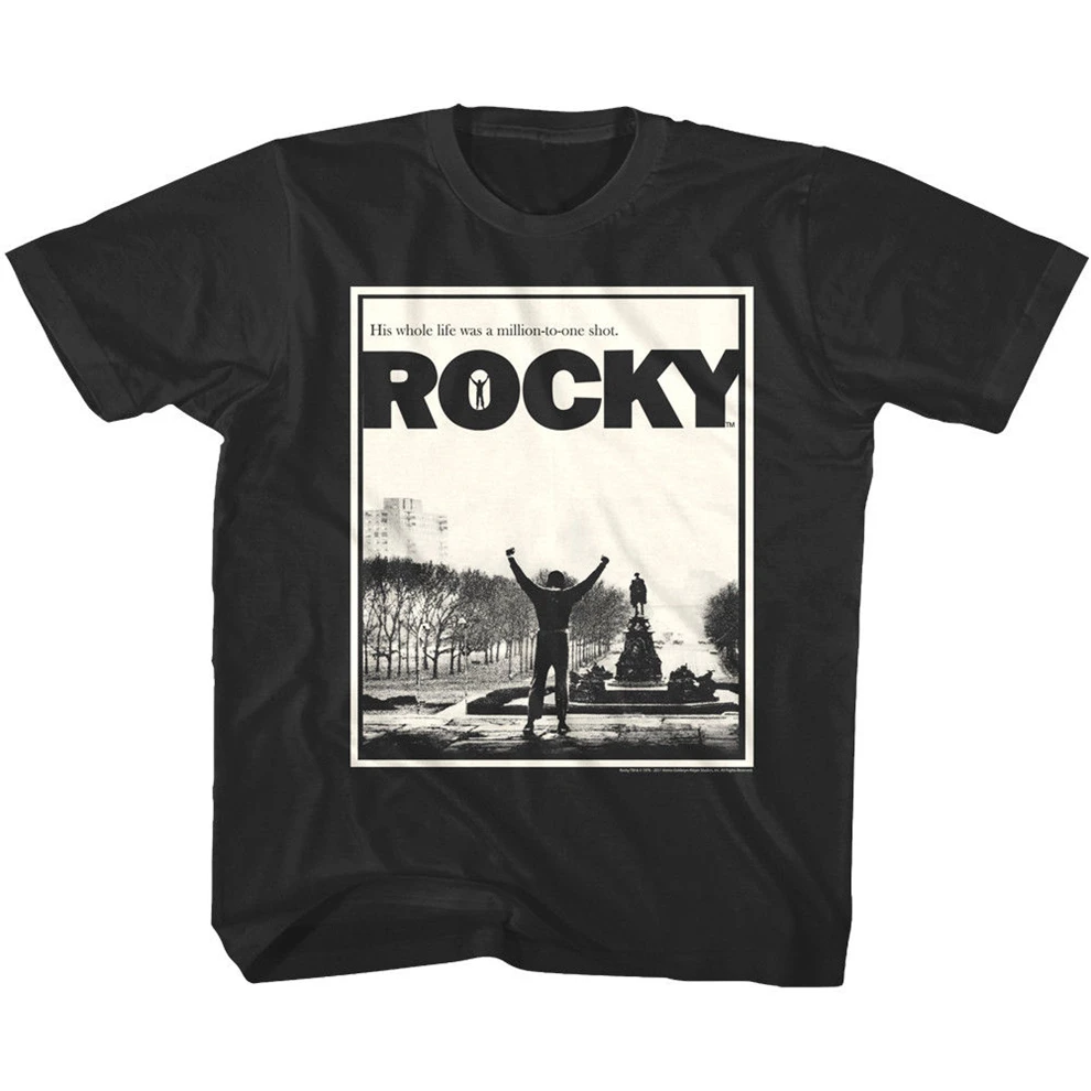 Детская футболка с надписью Rocky Balboa Life Is A Million To One Shot топы для мальчиков и девочек