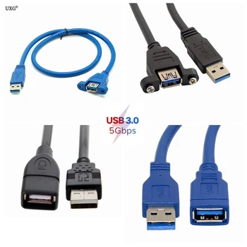 

USB Extension Cable USB 3.0 2.0 Extender Cord with Screw Hole Male to Female Data Transfer Lead for Playstation Keyboard Printer