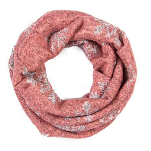 Snowflake Pink Кашемировый Детский шарф с одной петлей, шарфы для малышей, цветочный Леопардовый принт, шарф для девочек, детские шарфы в горошек, детский снуд - Цвет: Snowflake Pink