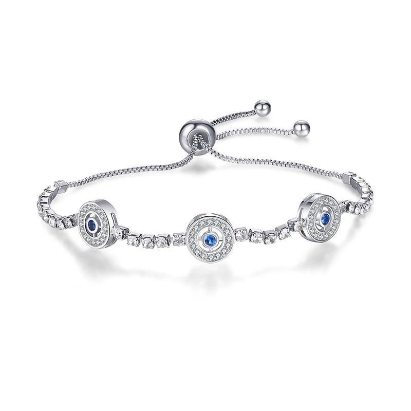 

jinzeyi 2019 new European and American popular Three eyes bracelets fashion adjustable zircon bangles for women crystal jewelry