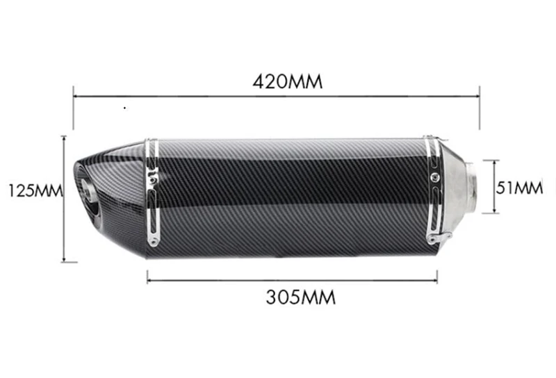 51 мм Akrapovic мотоцикл глушитель с дБ убийца Скутер ATV Yoshimura глушитель для MSX125 Z750 CRF230 FZ16