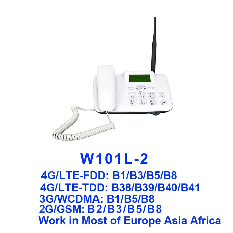 TIANJIE W101L 4G wifi router 4G voice call telephone volte 4g landline wifi hotspot desk sim card slot telephone fixed phone - Цвет: W101L-2