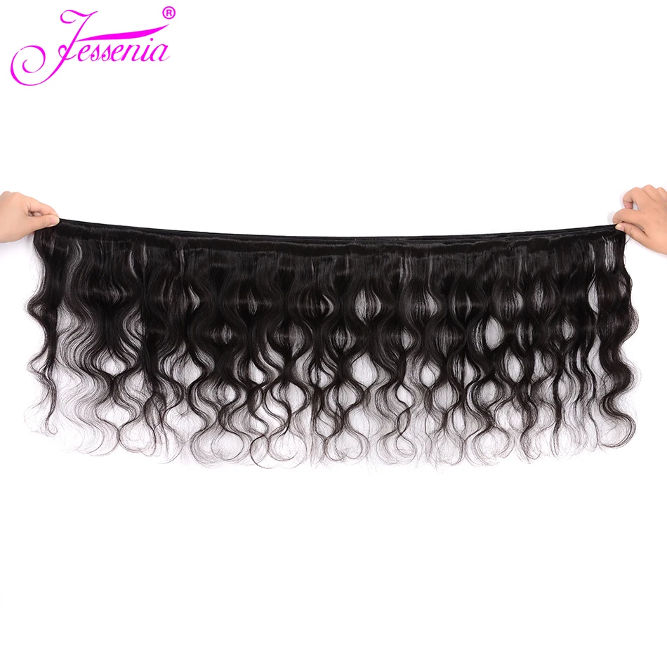 Jessenia волосы малазийские пучки волнистых волос предложение человеческих волос наращивание 3 пучки волосы remy ткет натуральный черный 100 г/шт