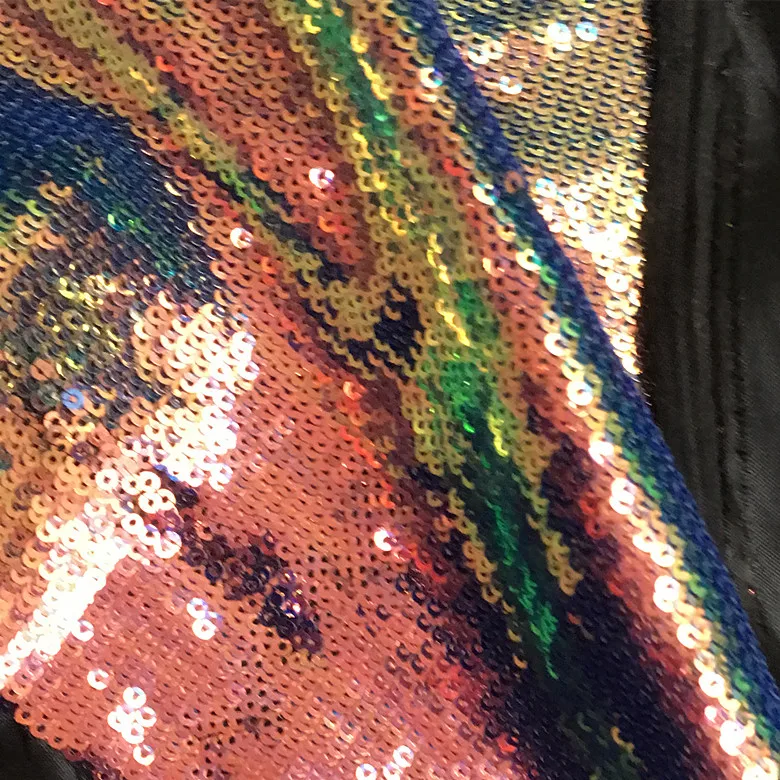 3 мм зашифрованные рыбные весы Сатиновые нижние Блестки Ткань дизайнерская мода шоу материал высокого класса Telas Tecido stofen 90x130 см